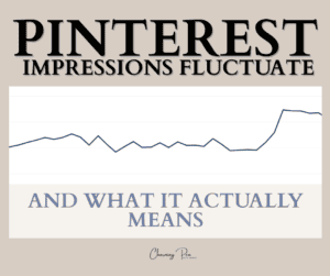 Graph showing decline in Pinterest impressions and insights on what it means.