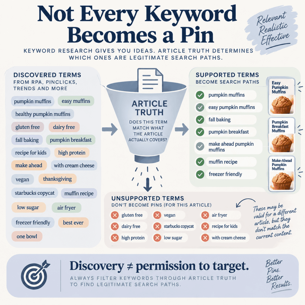 One Article, Many Pinterest Search Paths